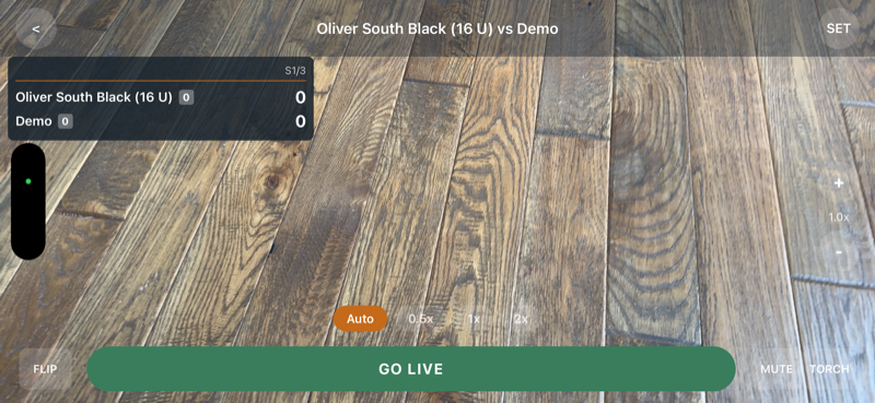 Preview with scoreboard overlay visible in top-left corner